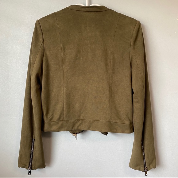Olive Suede Jacket - Picture 5 of 11